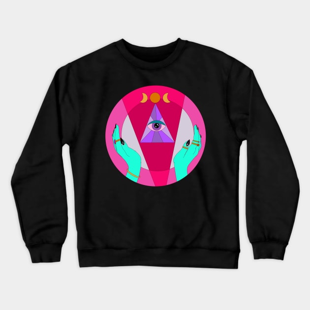 All Seeing Eye Crewneck Sweatshirt by SchlockHorror